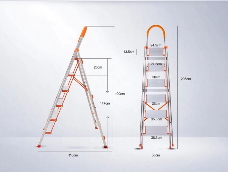 制作家用梯子的尺寸，制作家用梯子的尺寸是多少
